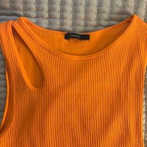 Neon orange crop top from forever 21!